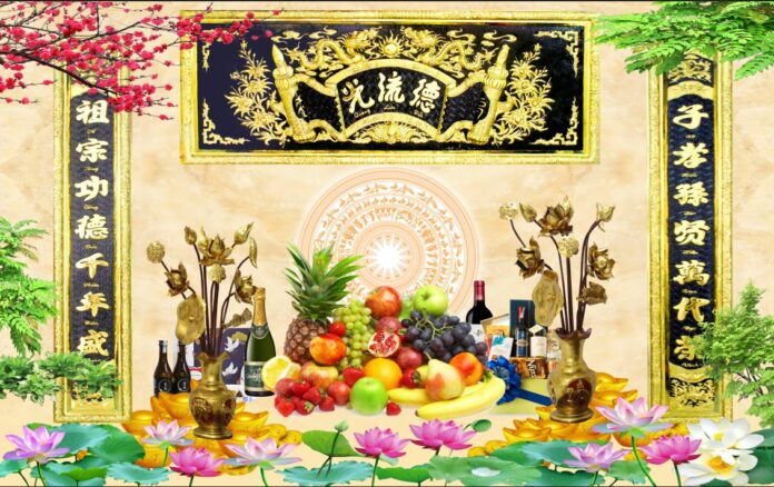 Vector bàn thờ gia tiên