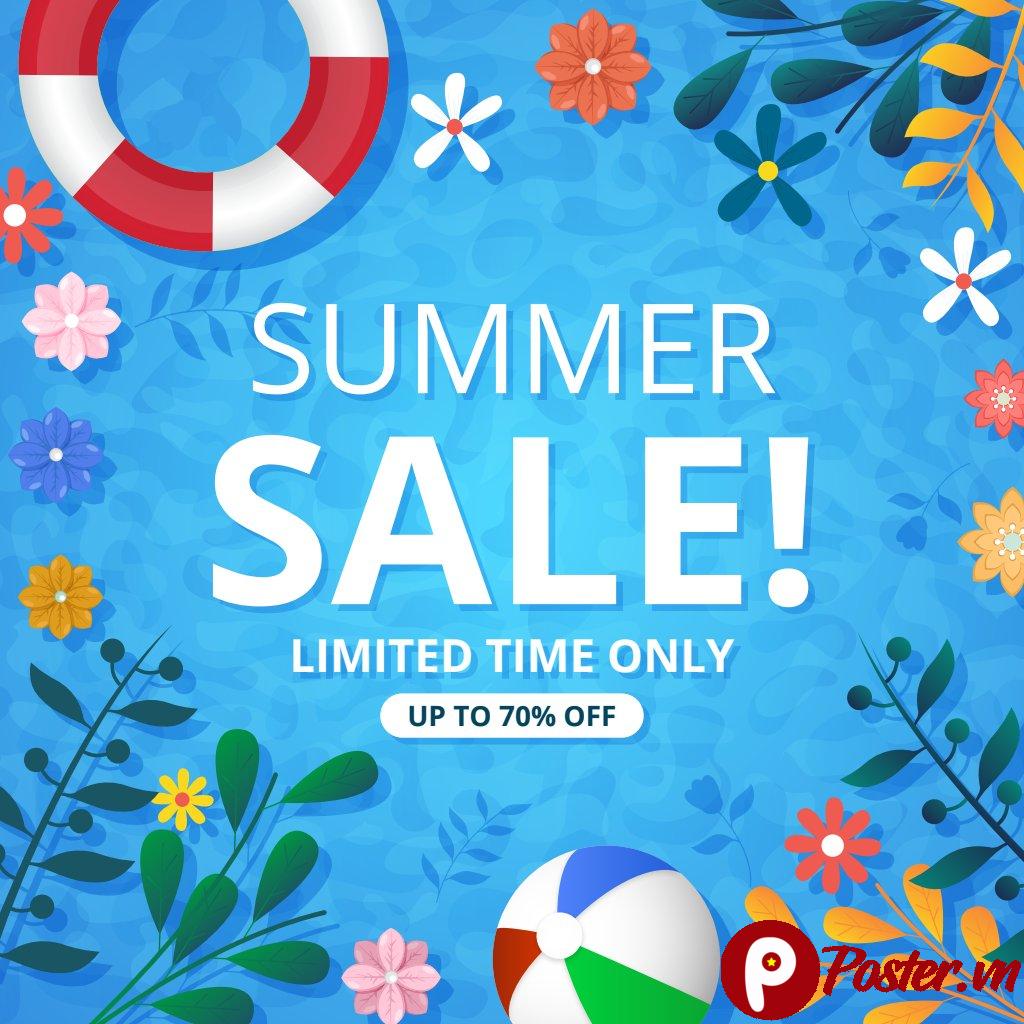 Banner khuyến mãi hè vector