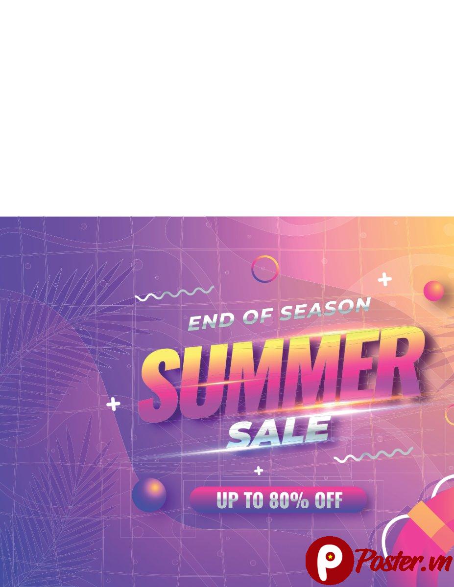 Vector banner sale hè giảm giá 80%
