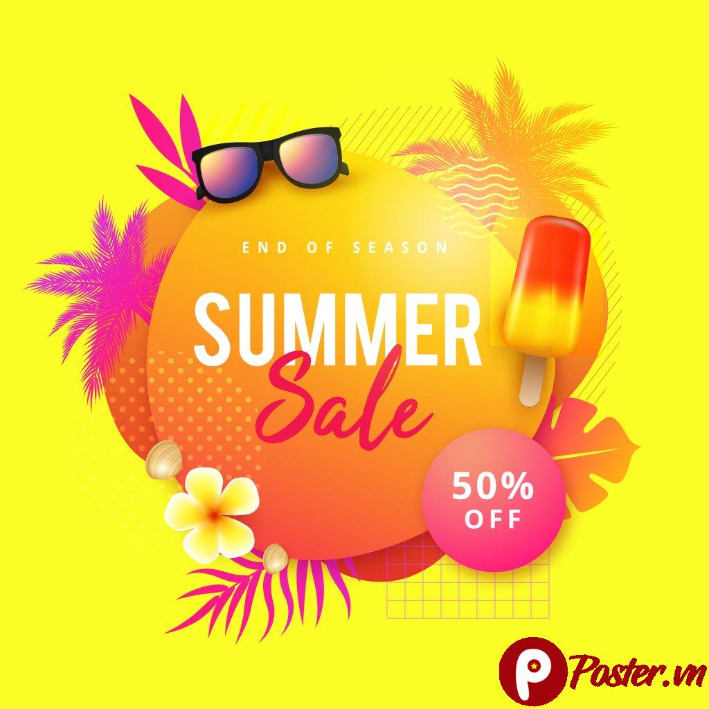 Vector banner sale hè rực rỡ