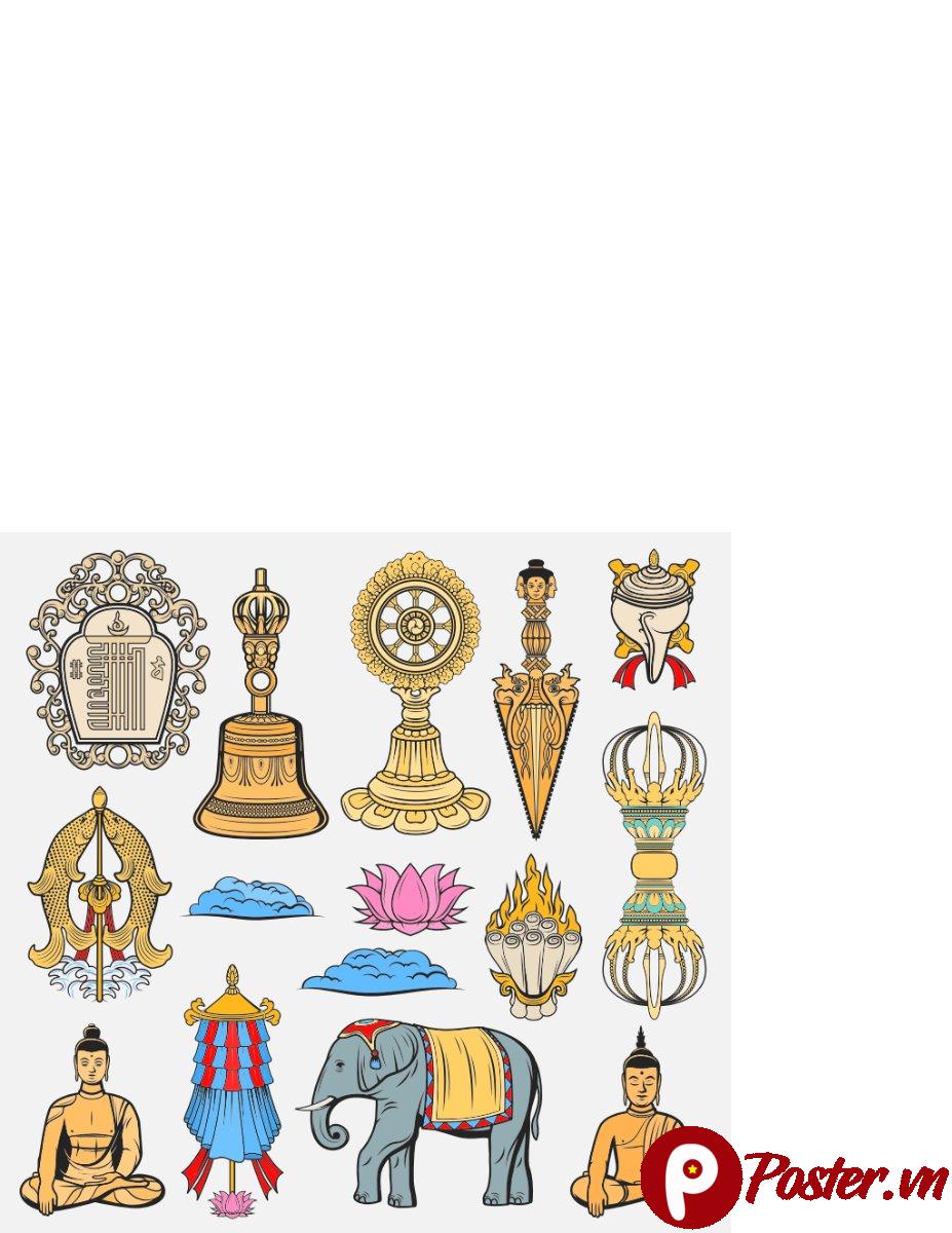 Biểu tượng Phật giáo vector