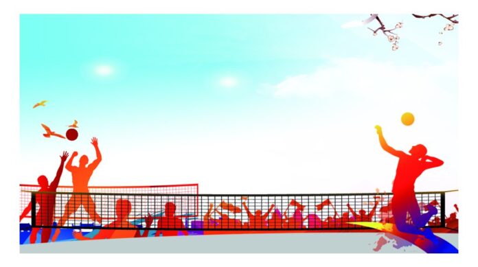 Vector bóng chuyền đồ họa