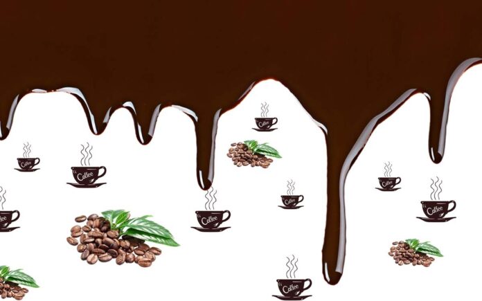 Vector cà phê chảy