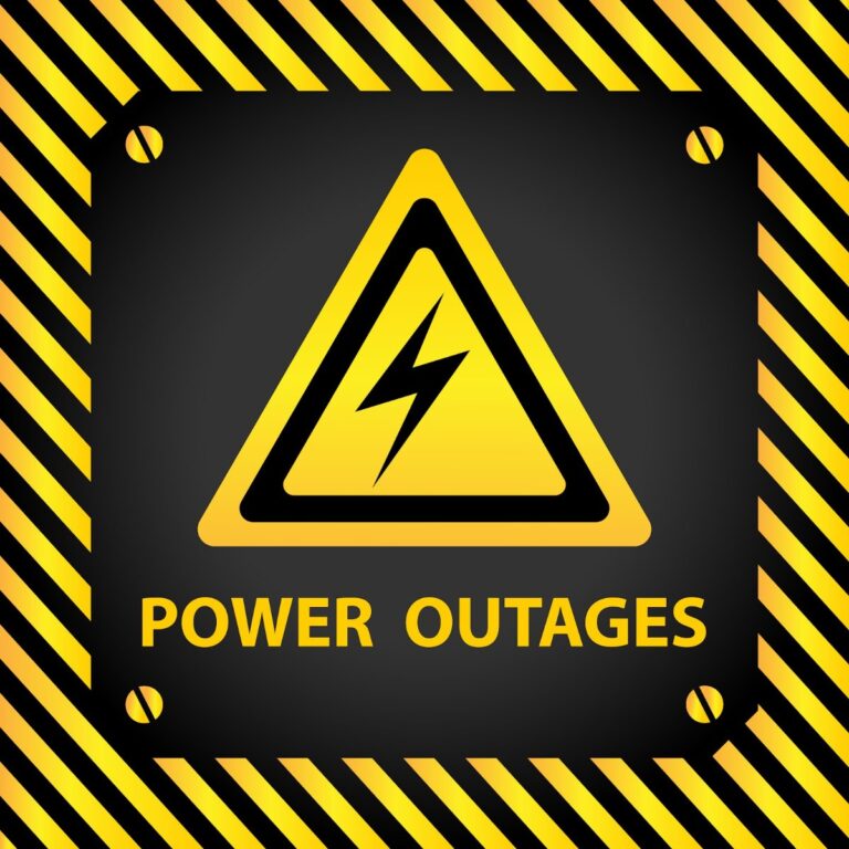 Vector cảnh báo mất điện