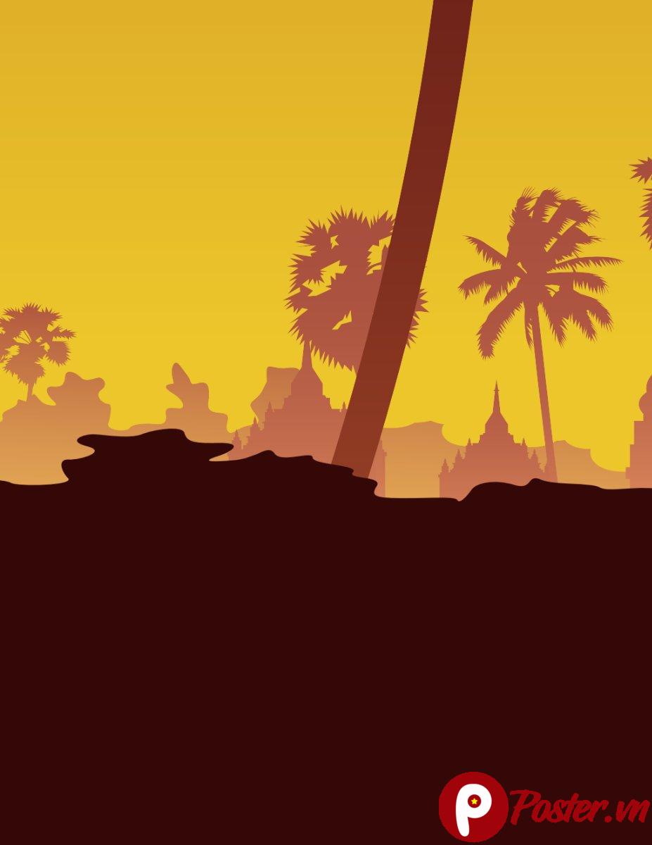 Vector cảnh hoàng hôn Đông Nam Á