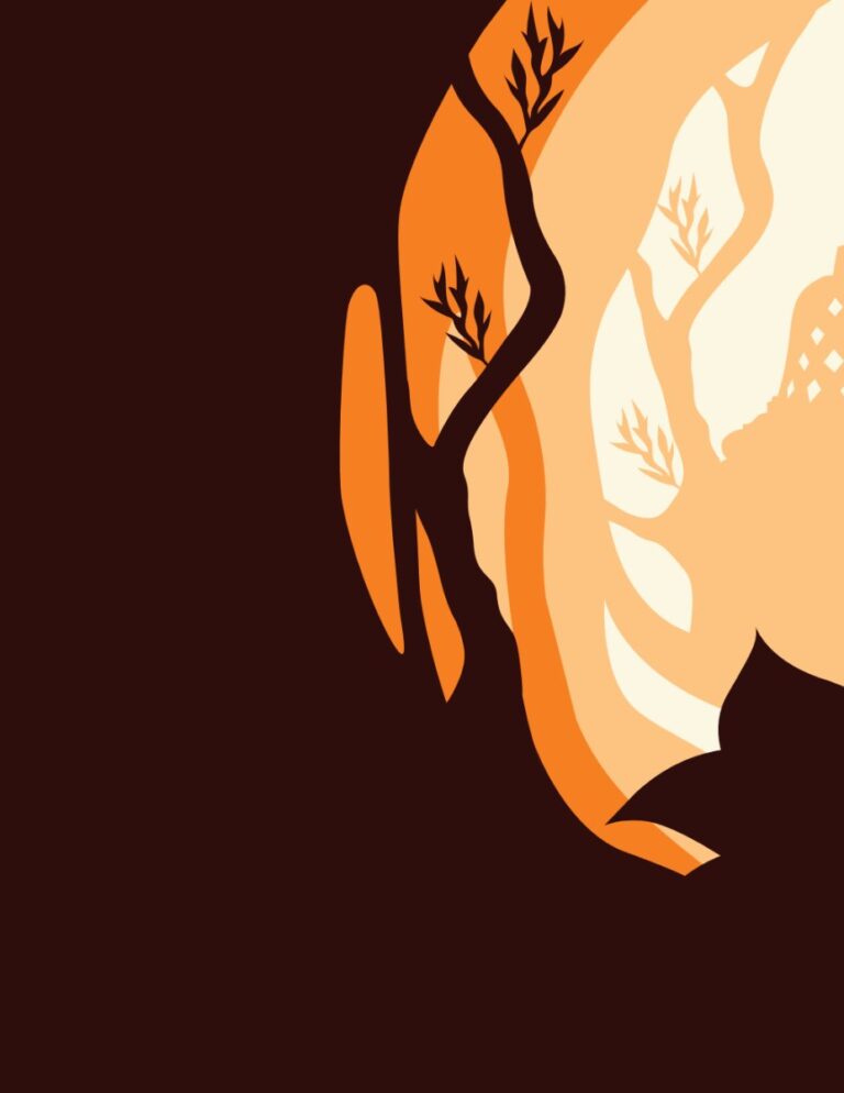 Vector cây rừng tối giản EPS