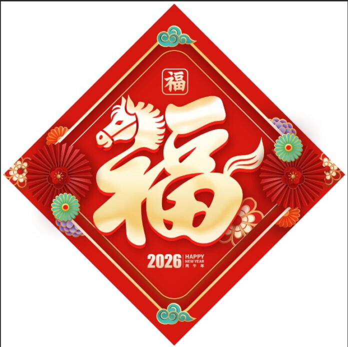 Chữ Phúc Tết 2026 vector