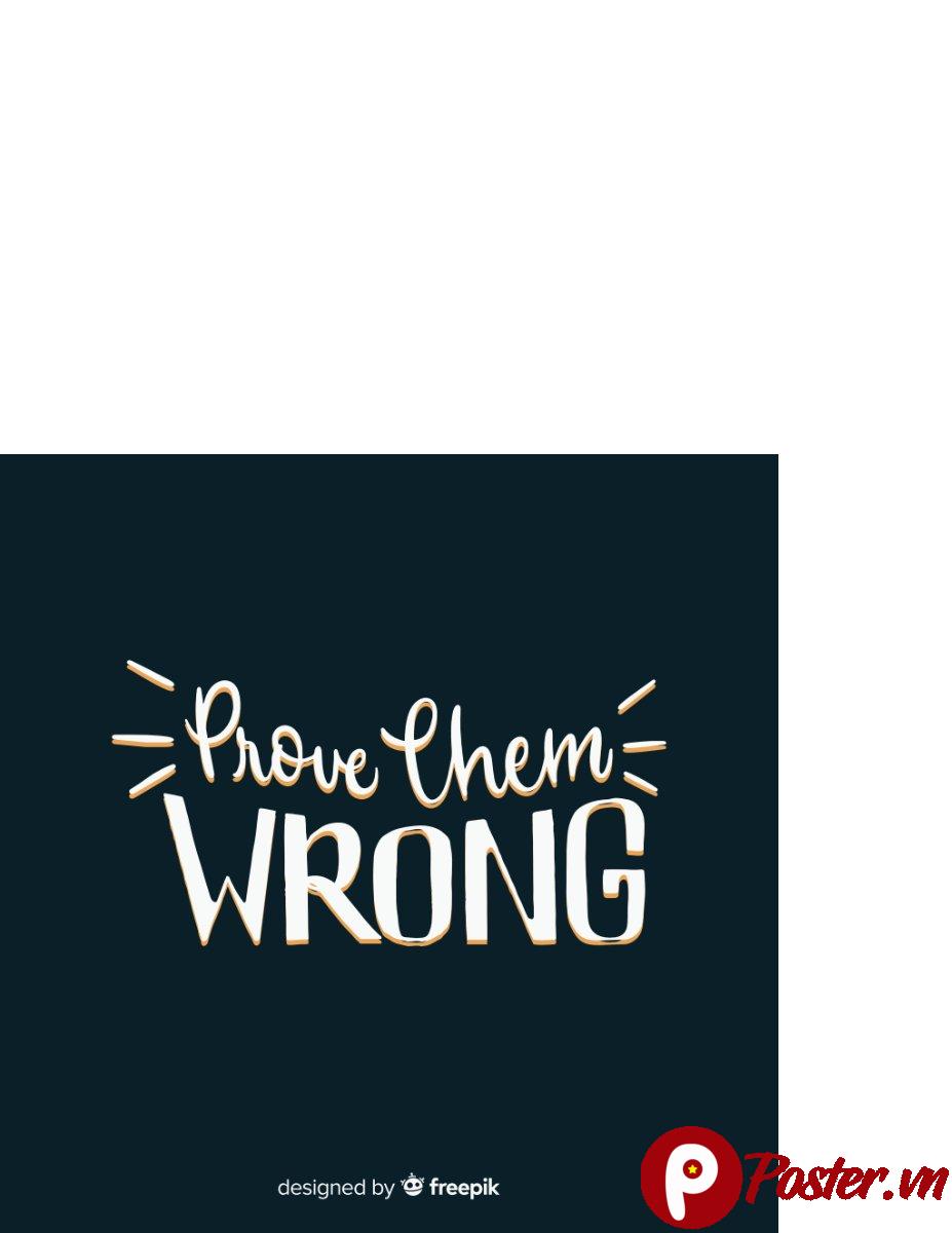 Vector chữ Prove Them Wrong
