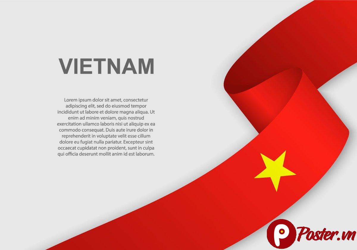 Vector cờ Việt Nam bay