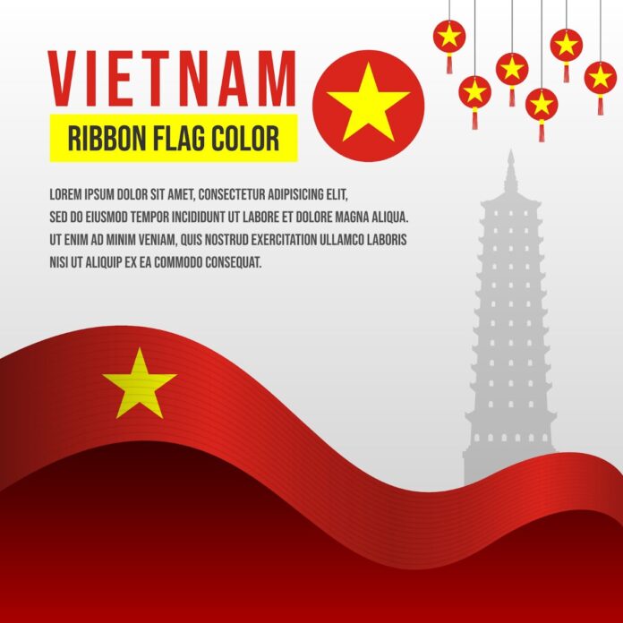 Vector Cờ Việt Nam Chùa Bái Đính