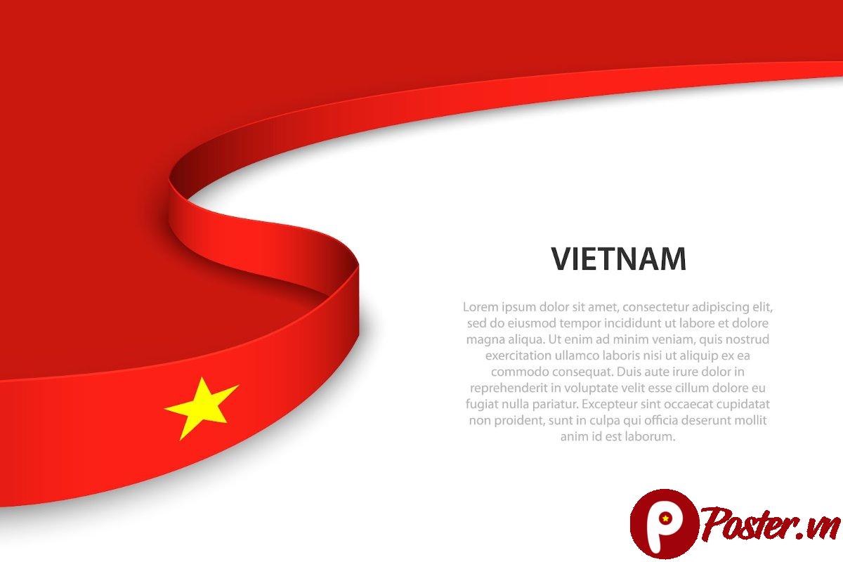 Vector cờ Việt Nam dạng sóng