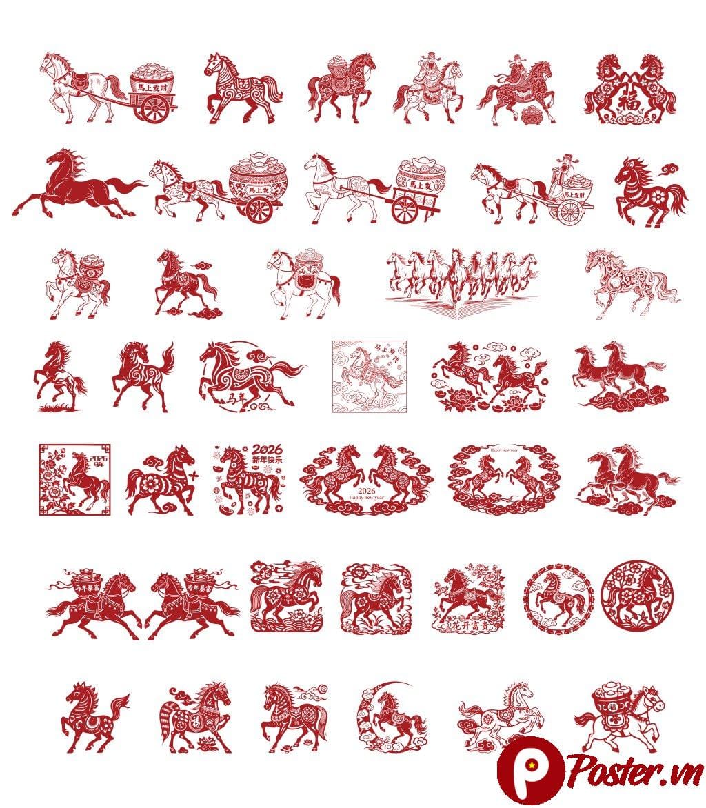 Vector Con Ngựa Đỏ Vàng Trang Trí Tết - 1AeSfFD1cLxjElUKpyMb5abH47NF4Kgmg