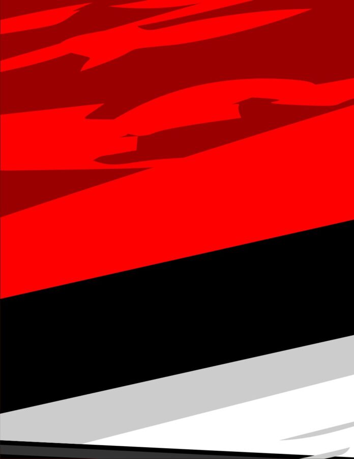 Mẫu vector đồ họa thể thao phong cách racing màu đỏ đen cực ngầu