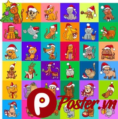 Vector động vật Giáng Sinh