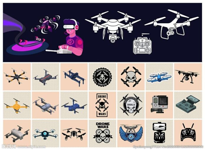 Vector Drone Flycam Đồ Họa