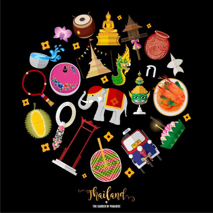 Vector du lịch Thái Lan