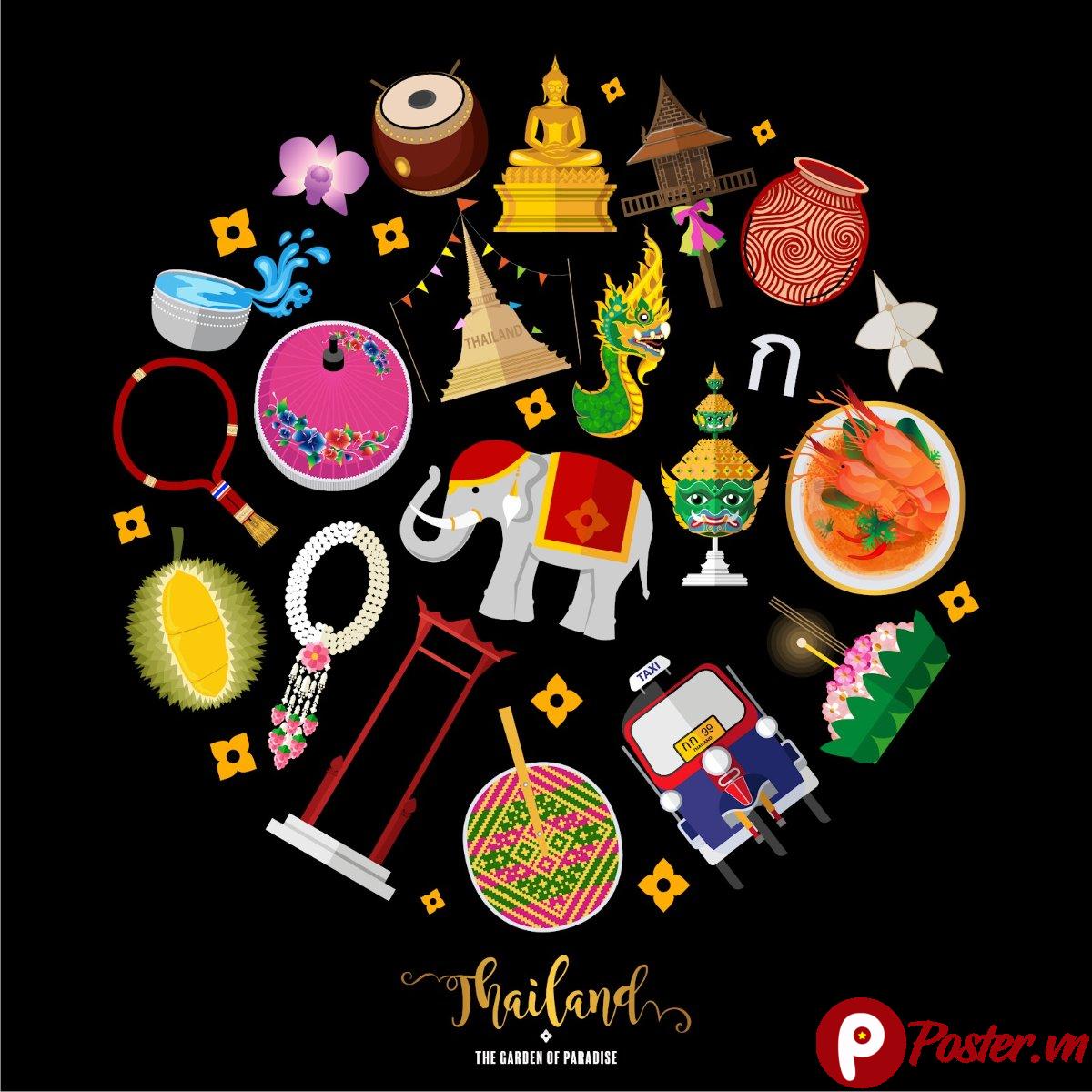 Vector du lịch Thái Lan