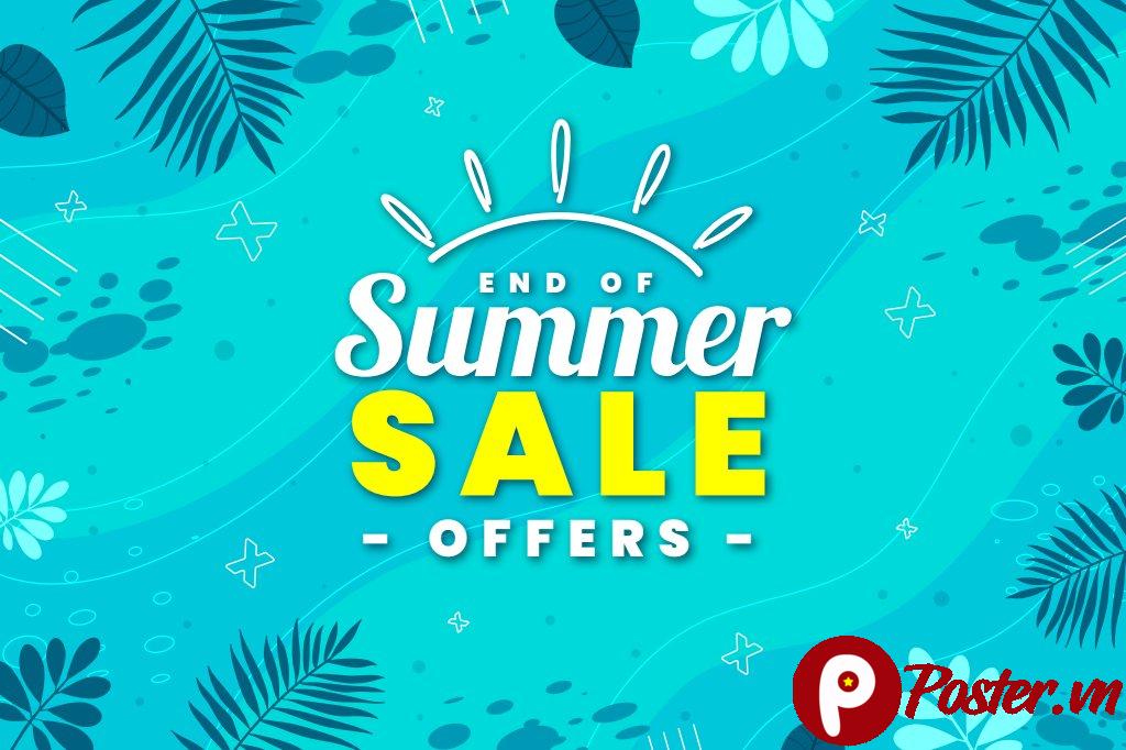 End of Summer Sale Offers Vector
