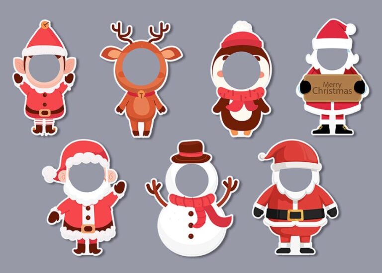 Vector Giáng Sinh cắt mặt