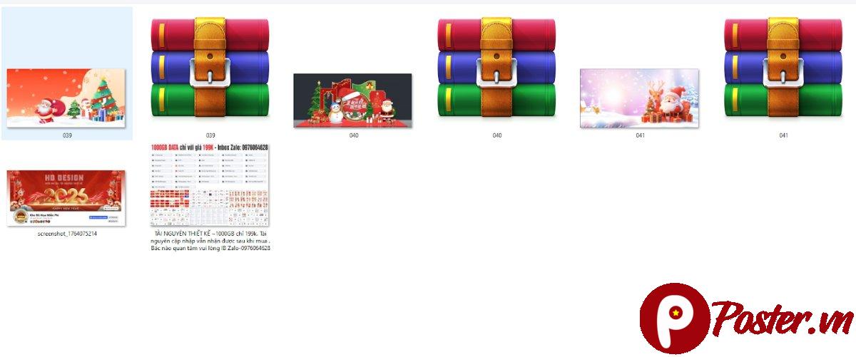 Vector Giáng Sinh và Năm Mới