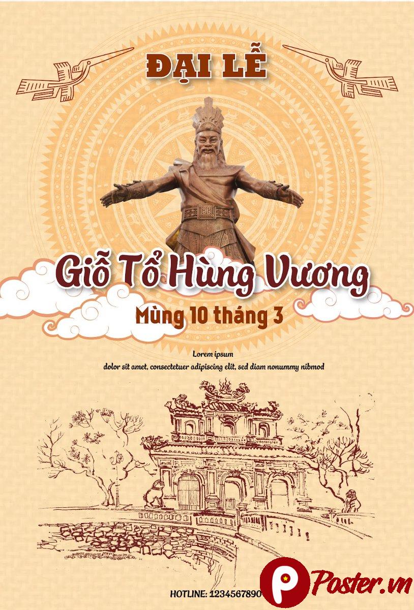 Vector Giỗ Tổ Hùng Vương