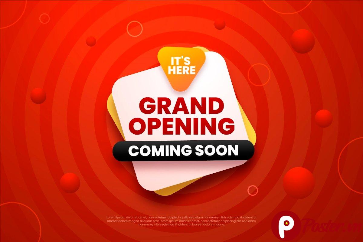 Grand Opening Coming Soon Vector