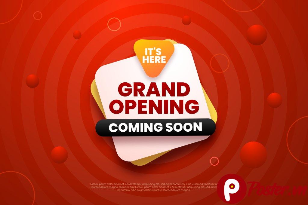 Grand Opening Coming Soon Vector
