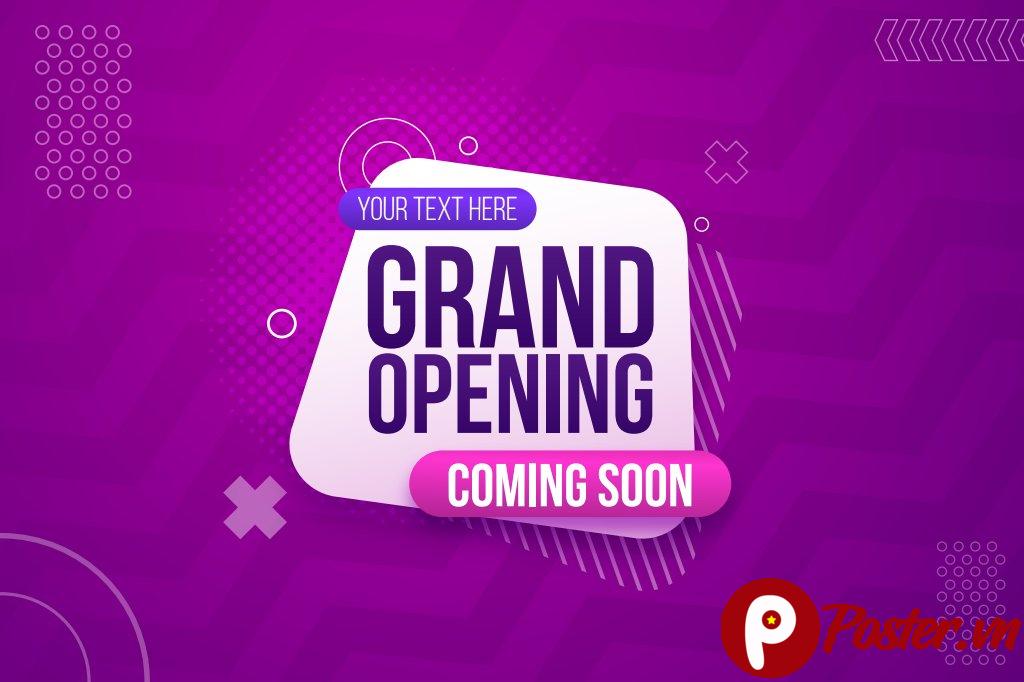 Grand Opening Coming Soon Vector