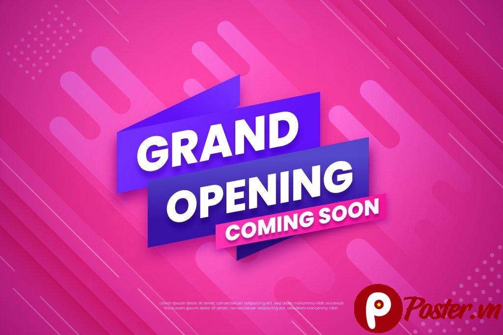 Grand Opening Coming Soon Vector