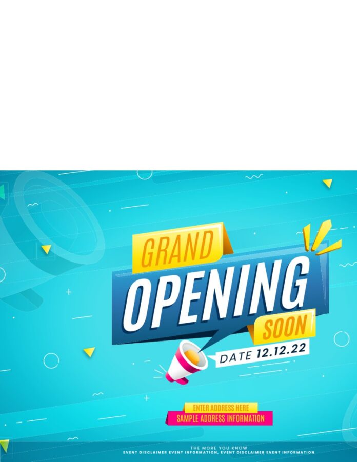 Grand Opening Soon Vector