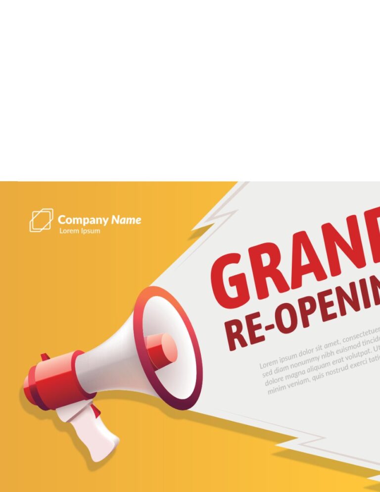 Grand Re-opening Loa Kéo Vector