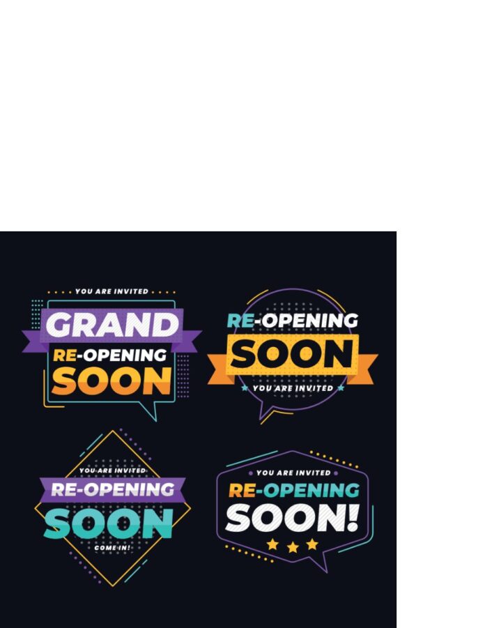 Grand Re-opening Soon Vector