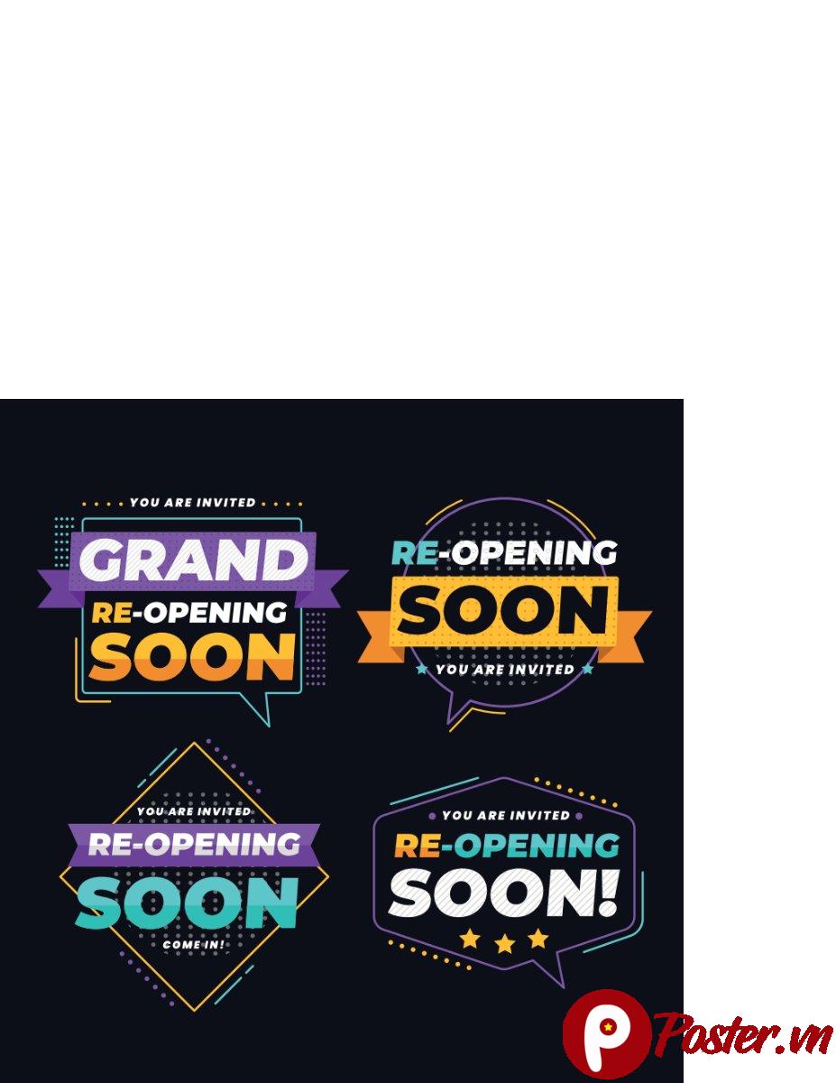 Grand Re-opening Soon Vector