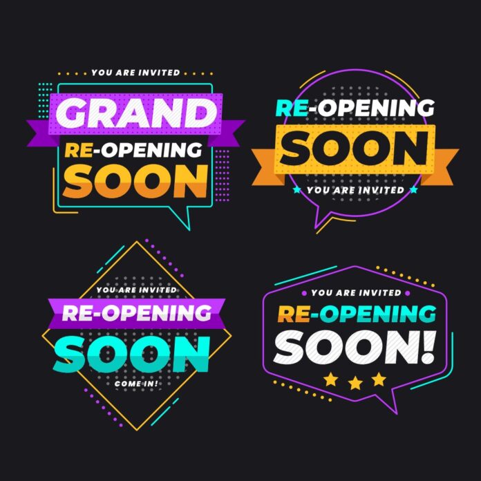 Grand Re-opening Soon Vector