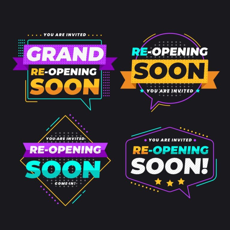 Grand Re-opening Soon Vector