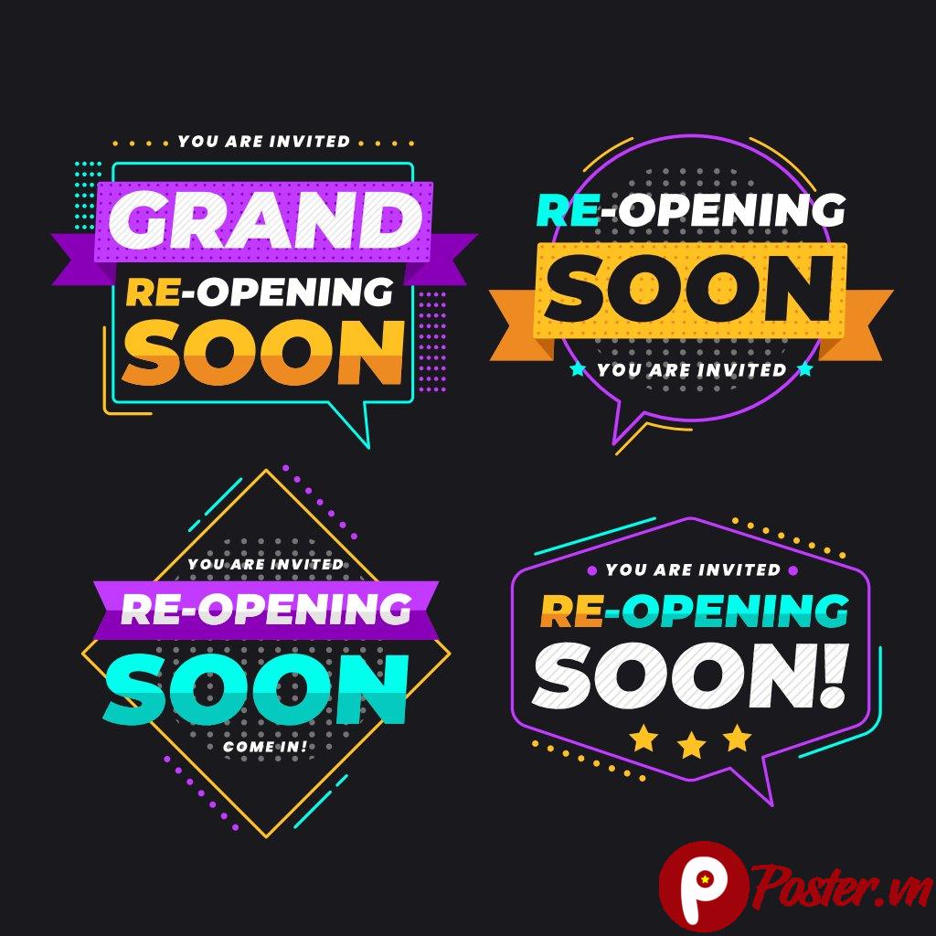 Grand Re-opening Soon Vector