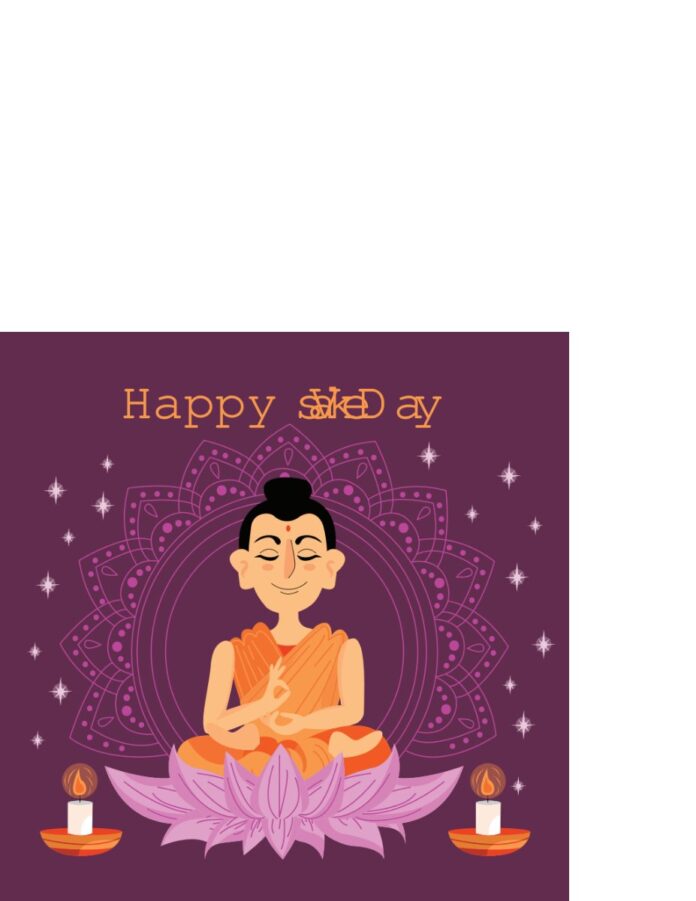 Vector Happy Vesak Day Phật Giáo