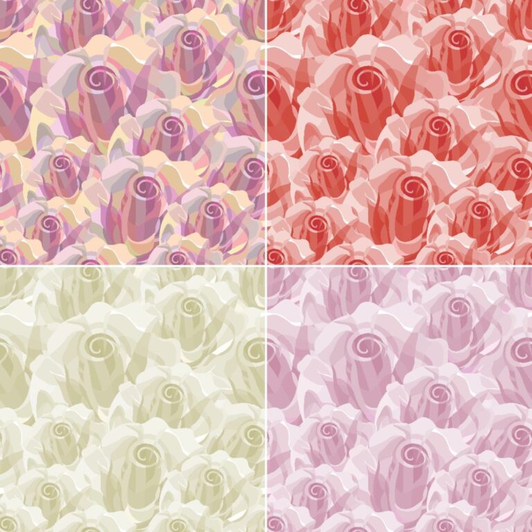 Vector hoa hồng đa sắc