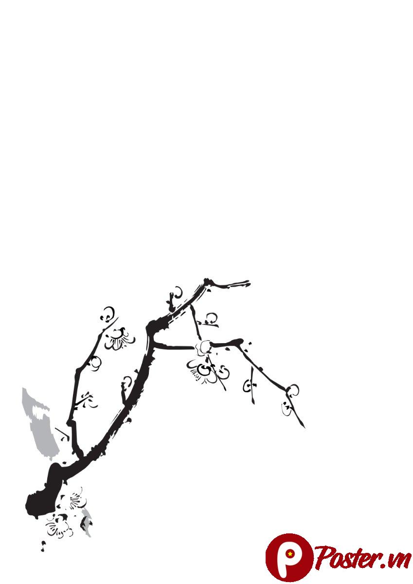 Vector hoa mai đơn giản AI