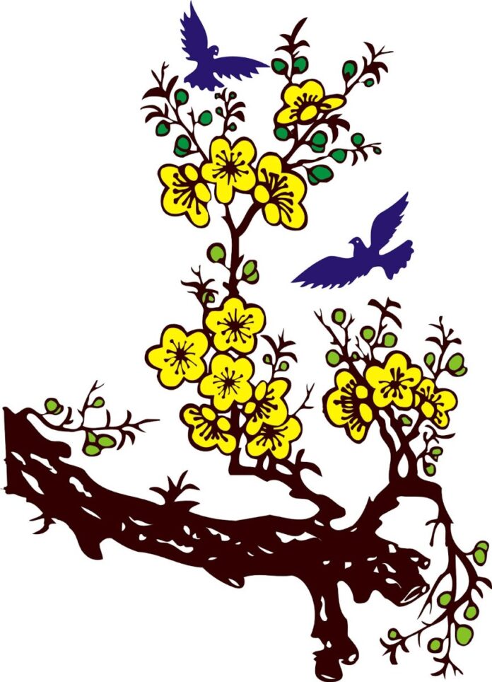 Vector hoa mai Tết 2025