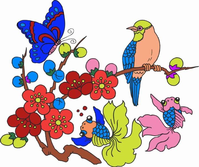 Vector hoa mai Tết