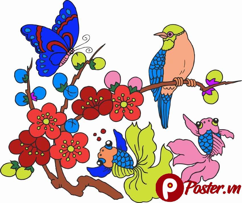 Vector hoa mai Tết