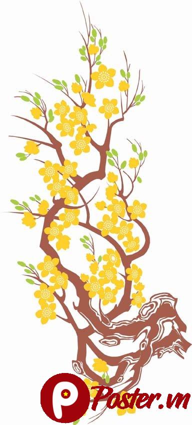 Vector hoa mai Tết