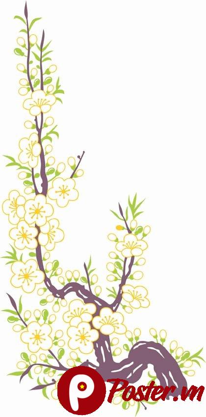 Vector Hoa Mai Tết Đẹp