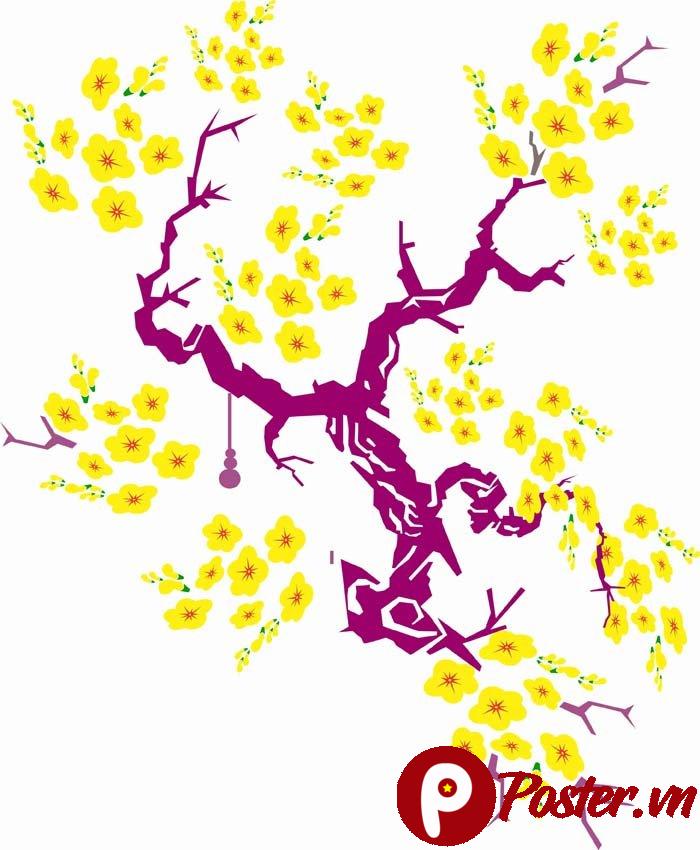 Vector hoa mai Tết