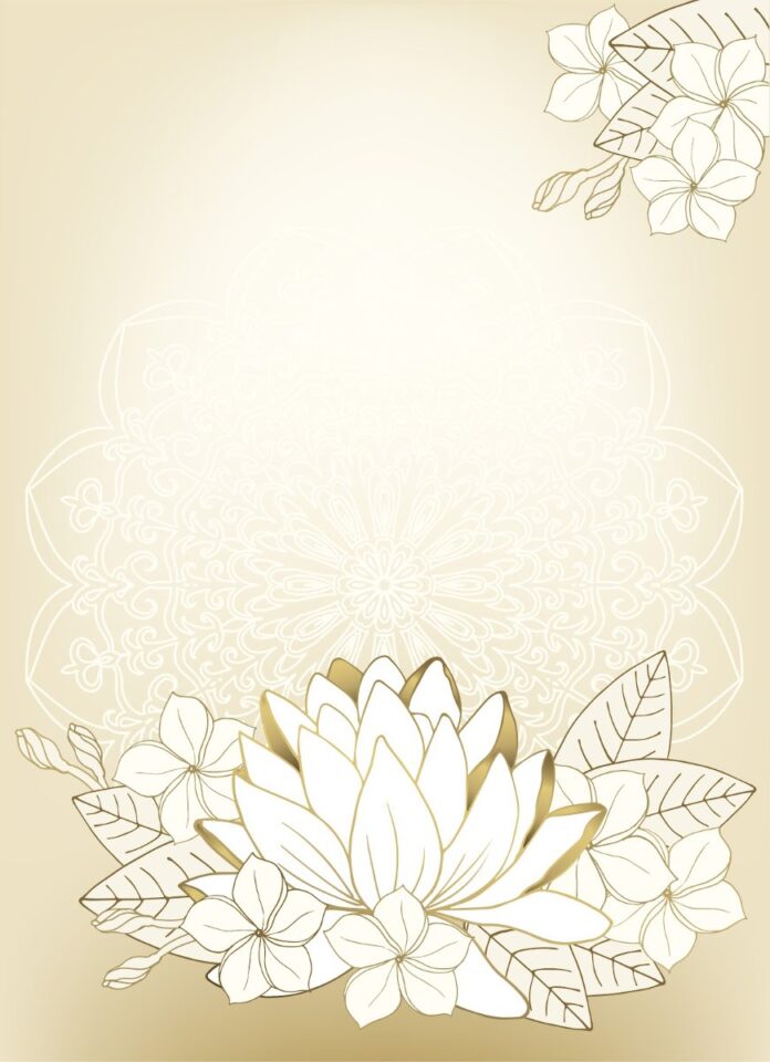 Vector hoa sen vàng sang trọng