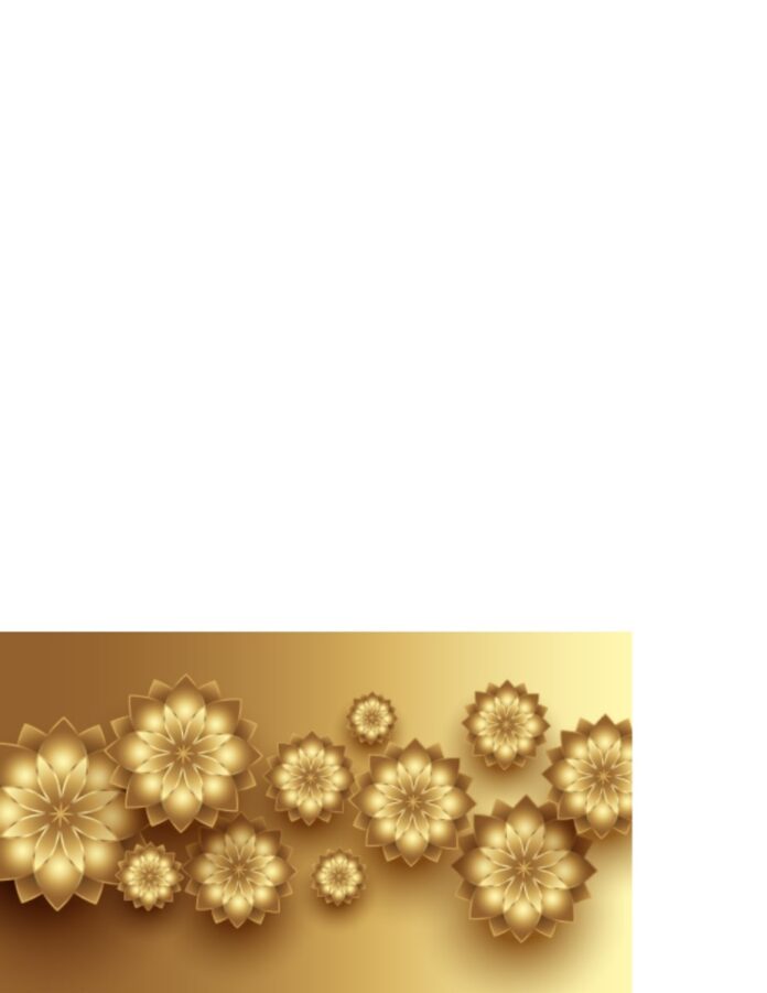 Vector hoa sen vàng sang trọng