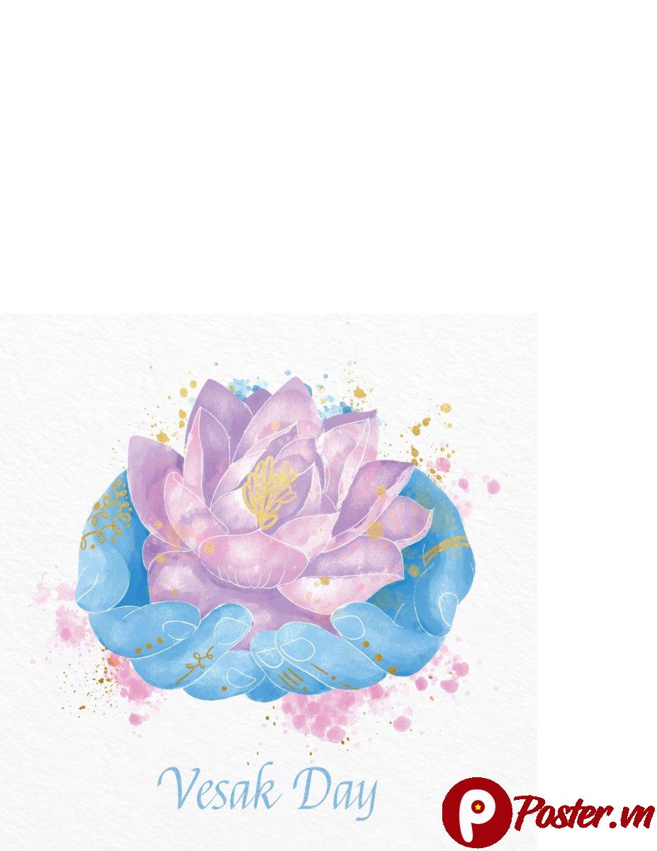 Vector hoa sen Vesak Day