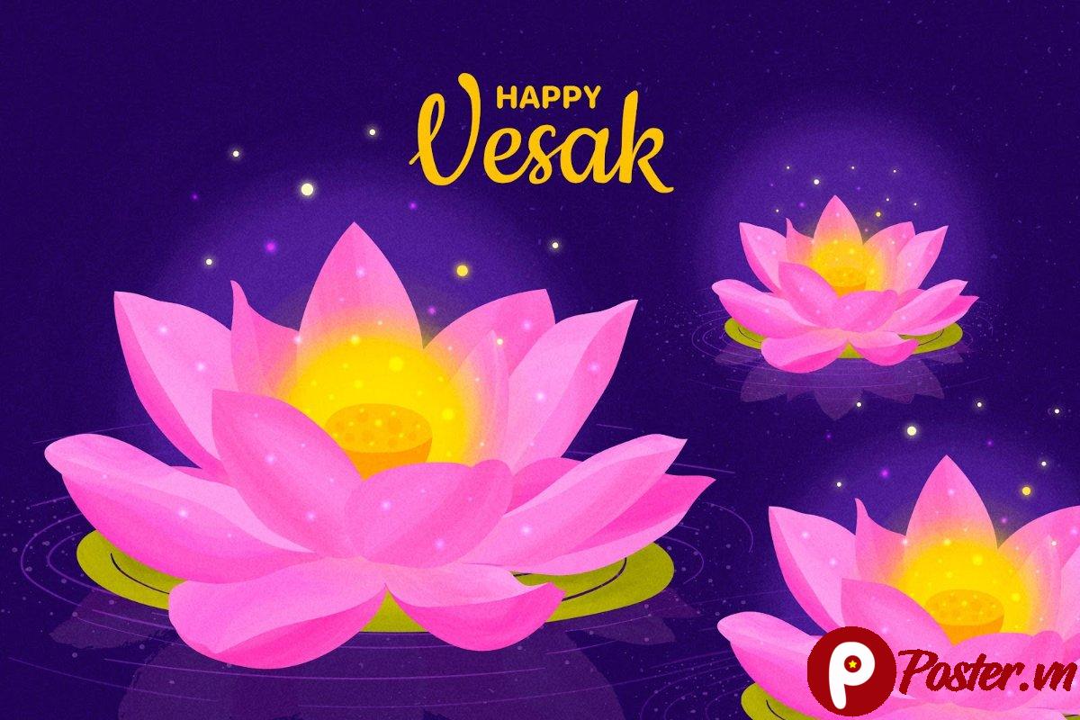 Vector hoa sen Vesak