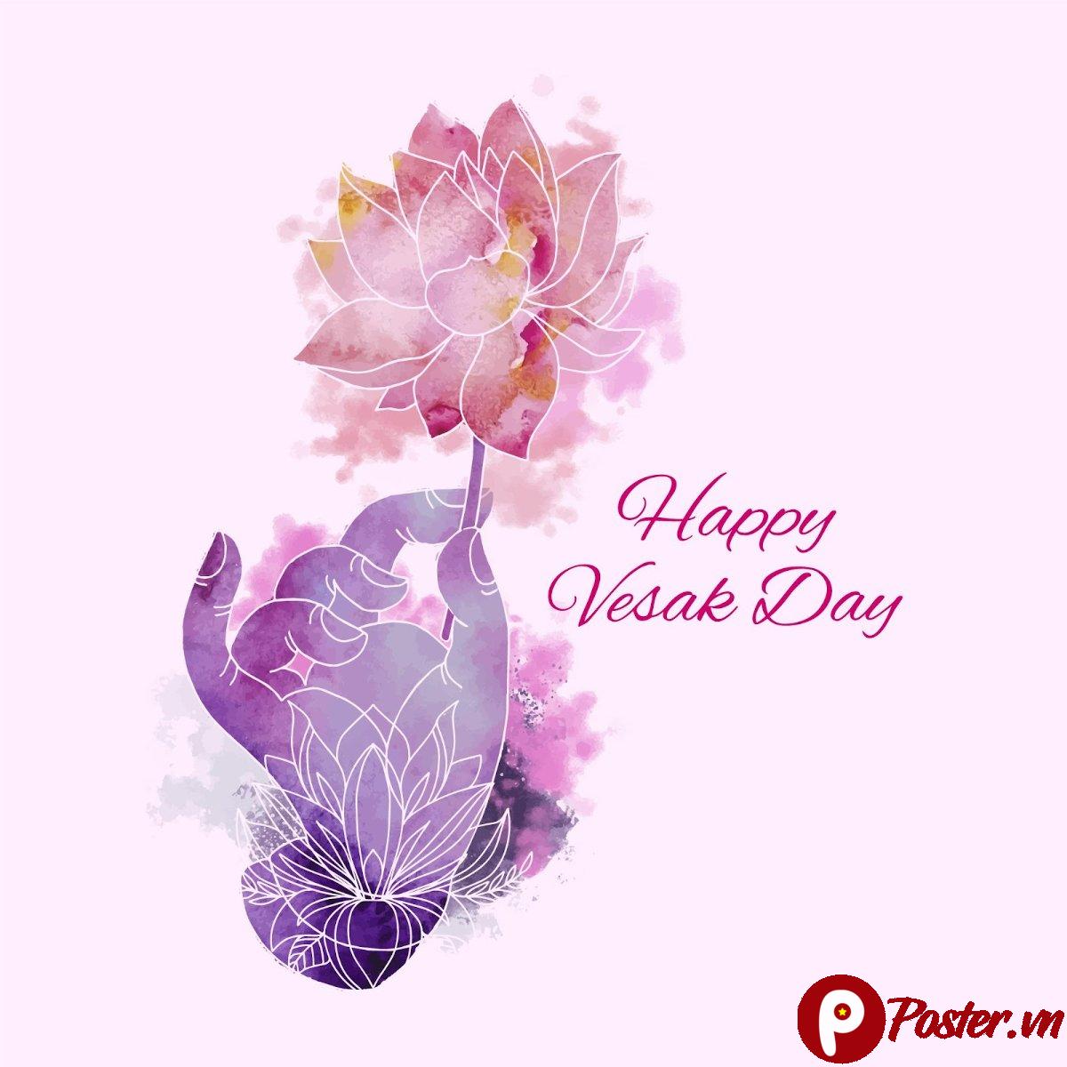 Vector hoa sen Vesak đẹp